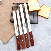 10 inch thick tooth stainless steel serrated knife wooden handle fine tooth bread slicing knife cake knife paving knife West Point knife