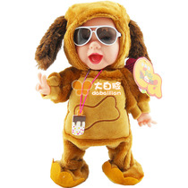 Childrens electric plush eats ice-cream foreign dolls will cry and sing and dance The children shake the internet red girl toy