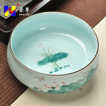 Haute large number Qing Porcelain Hand-painted Tea Wash Tea Set Pen Wash Tea Set Accessories Tea Spittoon Washed Tea Bowl
