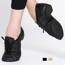 Top layer cowhide spring autumn and winter leather dance shoes jazz dance shoes children adult dance shoes men and women dance training shoes