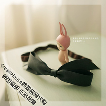 (CreamHouse) Korean dark green baby girl baby bow ribbon hair band