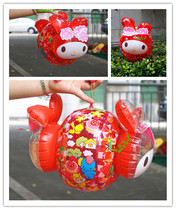 Lantern Lantern Inflatable Portable Lantern Music Lantern Double Head MLD Princess Cartoon Rabbit Inflatable Lantern