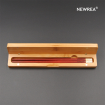 NEWREA new sharp small leaf purple sandalwood fog gold chopsticks 21cm travel portable chopsticks