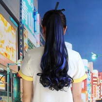 Love wig gradient color system to infect horse tail large waves natural roll color hair strip original binding type