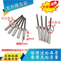 GB T12615 aluminium head iron core closed waterproof pumping rivet sink head round head sealed pull rivet M3 2-M5