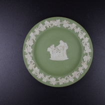 Spot British Wedgwood Jasper Green Jade relief jewelry dish