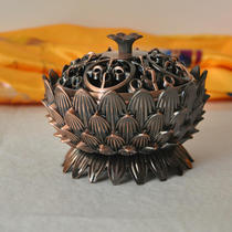 Tibetan metal incense burner Alloy incense burner Smoke supply furnace Fire supply incense burner Incense furnace Medium
