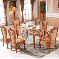 Vine-wood dining chair rectangular vine wood table 1 5M rattan chedine table rattan table rectangular rattan table