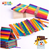 Color ice cream sticks childrens handmade diy hut house model making material Popsicle sticks wooden sticks wooden sticks