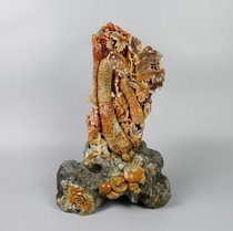 Qingtian stone carving ornaments Bitter Ganlai Guachanghua exquisite all-natural jade pure handicraft genuine flower pot