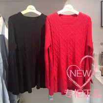 Pregnancy Color Pregnancy Woman Dress Autumn Winter New Stitch Sweater Sweater Long Sleeve Bottom Fur Coat Easy for large size pregnant womens blouses