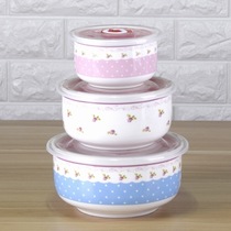 Daily special creative Korean ceramic fresh-keeping Bowl fresh-keeping box food fresh-sealed box with lid lunch box lunch box