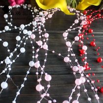 Large and small bead chain connection bead decoration pearl bride headdress clothing wedding hair accessories full of stars