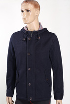 Foreign trade day single mens autumn long sleeve sweater slim long sleeve hooded top zipper shirt T-shirt