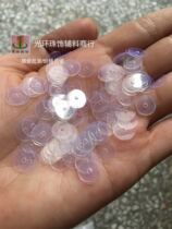 DIY loose pieces transparent beads 3mm-12mm round plane transparent sequins handmade accessories Clothing accessories