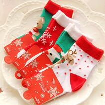 Special price 0-1 year old cute Santa Claus socks cotton socks male and female baby socks all cotton baby socks