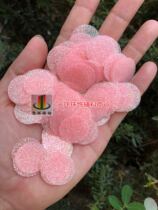 Handmade sequins 20mm non-porous pink green onion powder sequins matte frosted texture flash pink glitter