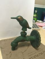 European European style garden animal antique all copper washing machine faucet Green pointed bird