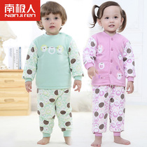 South Pole Boy Clothing Thickened Baby Warm Underwear Suit Children Newborns Baby Clothes Clip Cotton Autumn Winter Clothing