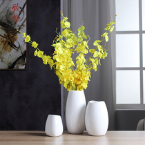Nordic ins wind vase Modern simple creative coffee table TV cabinet dining table Dried flowers flower arrangement Ceramic vase ornaments