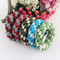 Doughnut dog resistant to bite dog molars toy animal rope ball pet toy cat toy Teddy golden dog bite glue