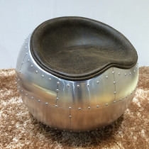 Retro British bar Aluminum leather ball stool Shoe stool Kindergarten stool Childrens mall leisure low stool stool