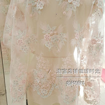 Water Soluble Lace Mesh Yarn 3D Flowers Fabric Hollowed-out Solid Flower Thickened Rework Embroidered Appliquet DIY Clothing Fabric