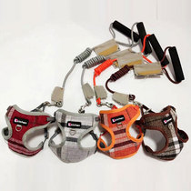 Summer new dog chest strap small dog vest Teddy traction rope set nylon mesh comfortable and breathable