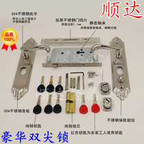 Double pointed luxury 304 stainless steel handle lock room external handle lock security door lock handle 304 handle lock