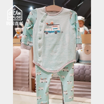 (CreamHouse) Korean striped ice cream truck baby boy autumn clothes cotton underwear set