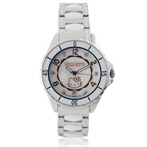 Hello Kitty Pearl Ballet Crystal Diamond Ceramic Watch (Silver)