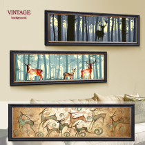 Modern bedroom bedside painting sofa background wall decorative painting European living room murals American restaurant hanging painting rich deer