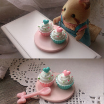 Simulation food play 1:12 house scene Mini accessories cup tower ice cream