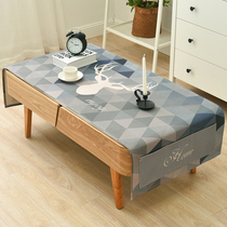 Living room coffee table tablecloth Fabric Cotton linen small fresh Nordic coffee table mat table mat Modern simple TV cabinet tablecloth