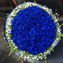 99 blue roses bouquet birthday blue enchantress flower delivery Chengdu Hefei Tongcheng Zhengzhou florist send flowers