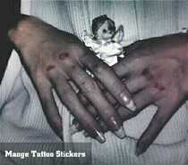 MG tattoo stickers original hand-painted-simulation bone bruises broken skin wounds scratches blood stains infection tattoo stickers