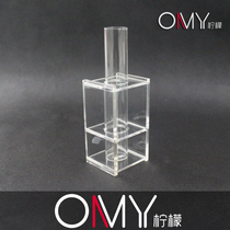 Single hole set 1 25*150 glass flat bottom test tube single hole transparent acrylic test tube frame Φ26m