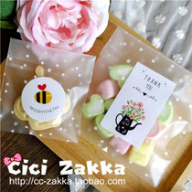 100 Fresh White Polka Dots Frosted Self-adhesive Bags Gift Bags Biscuit Candy Bags Jewelry bags