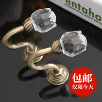Crystal curtain adhesive hook wall hook wall hook tie ball hanging ball commonly used coat hook European decorative metal zinc alloy hook