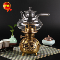 Special kerosene lamp Air lamp Pure copper Chinese tea set Boiling water tea stove Old oil lamp lighting lamp