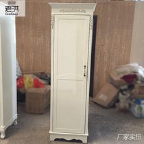 European solid wood single door wardrobe fashion beauty salon high-grade wood storage wardrobe custom modern simplicity