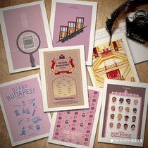 Budapest Grand Hotel Grand Budapest Hotel pink hand-painted poster edition postcard