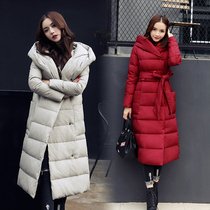 Anti-season down cotton clots women in the middle of winter clothing new European station Fashion swarm with knee-thickened cotton jacket jacket