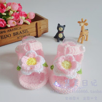 Handmade baby soft bottom Baby Girls Sandals Hand woven Newborn baby wool shoes Soft bottom toddler shoes