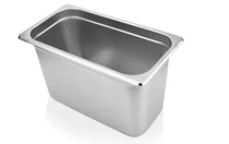1 3 Stainless steel high American anti-extrusion portion basin Stainless Steel European portion basin Ice cream plate portion basin cover