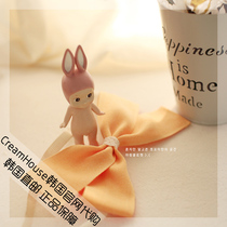 (CreamHouse) Korean yellow bow baby girl baby rubber band hair band