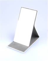 Leather case high-end womens gifts non-embroidered steel portable mirror makeup mirror can be printed with logo