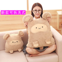 Warm Hands Pillow Meddling Able to remove washable hands cover wool suede Toy Dual-use Blanket Three-in-one Winter Cute Paparazzi Doll