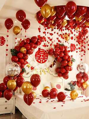 Wedding room layout balloon set wedding new house decoration package wedding bedroom room wedding supplies woman man