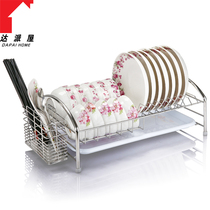 304 stainless steel drip bowl rack drain rack 1 layer put bowls and chopsticks drying Bowl storage rack kitchen single-layer dish shelf